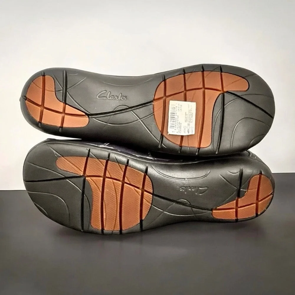 Clarks Unstructured Un Loop Navy Leather Mary Jane Lightweight ShoesSize 7 Wide